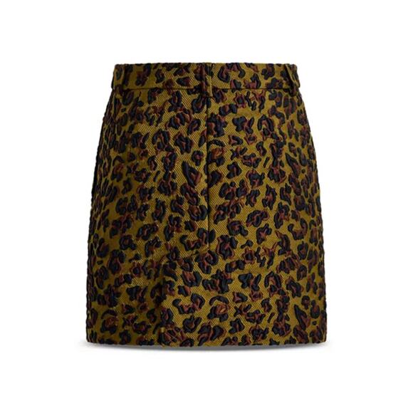 Essentiel Antwerp Leopard Jacquard Mini Skirt 8 - Picture 8 of 8